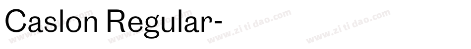 Caslon Regular字体转换